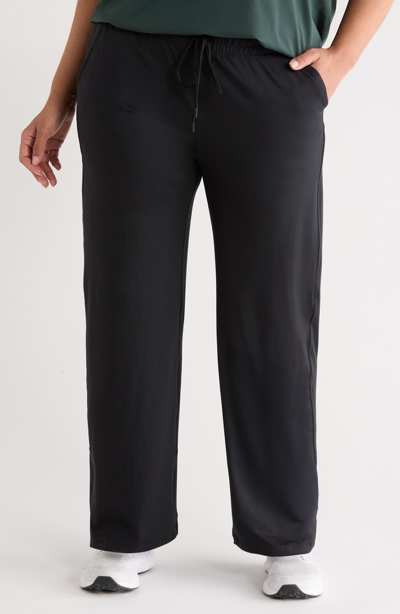 Zella Move In Straight Leg Sweatpants, Main, color, Black