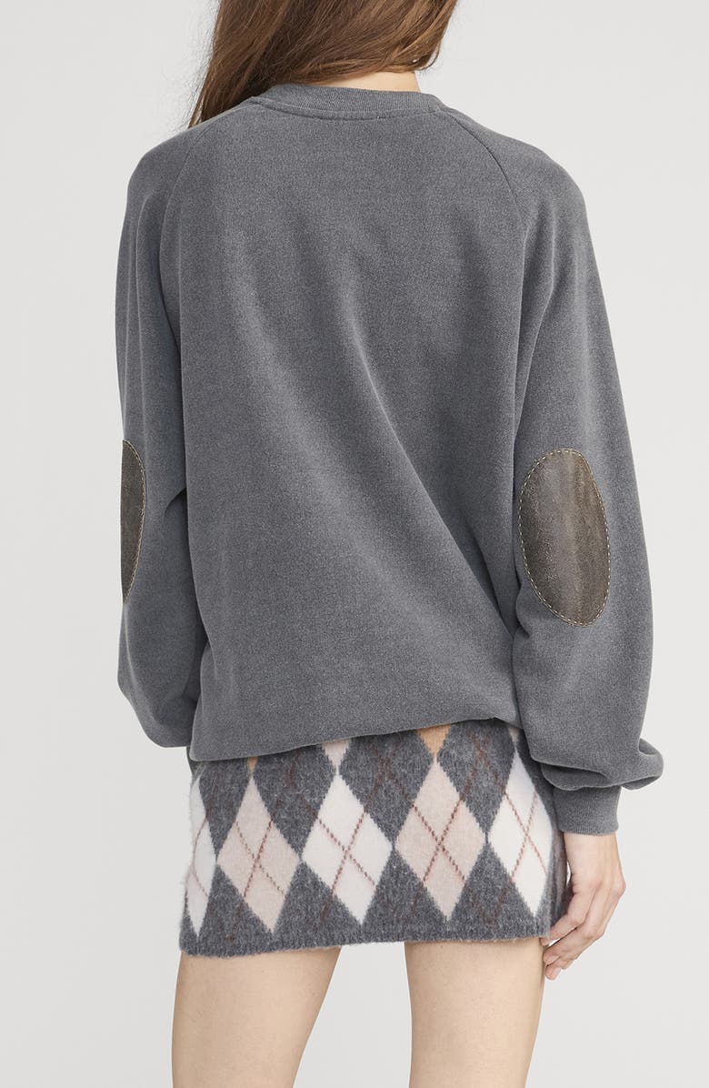 FRAME The Scholar Crewneck Sweatshirt, Alternate, color, Washed Black