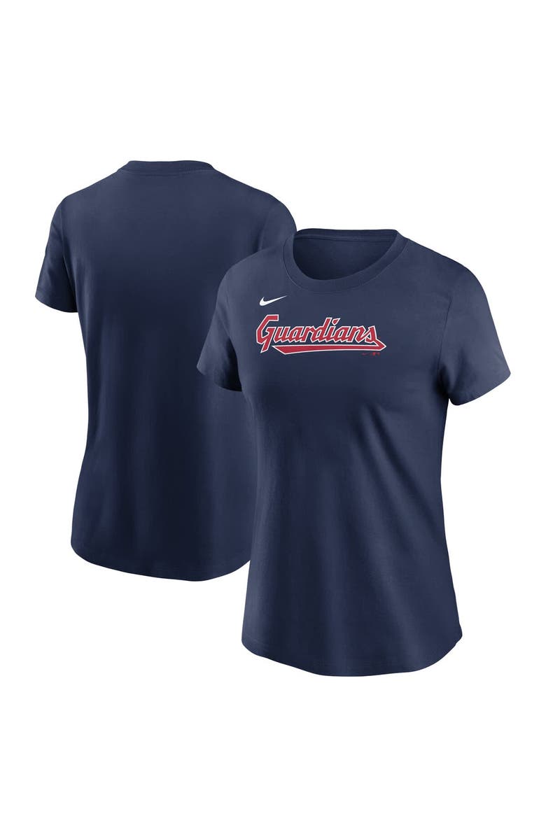 Nike Women's Nike Navy Cleveland Guardians Fuse Wordmark T-Shirt, Alternate, color,