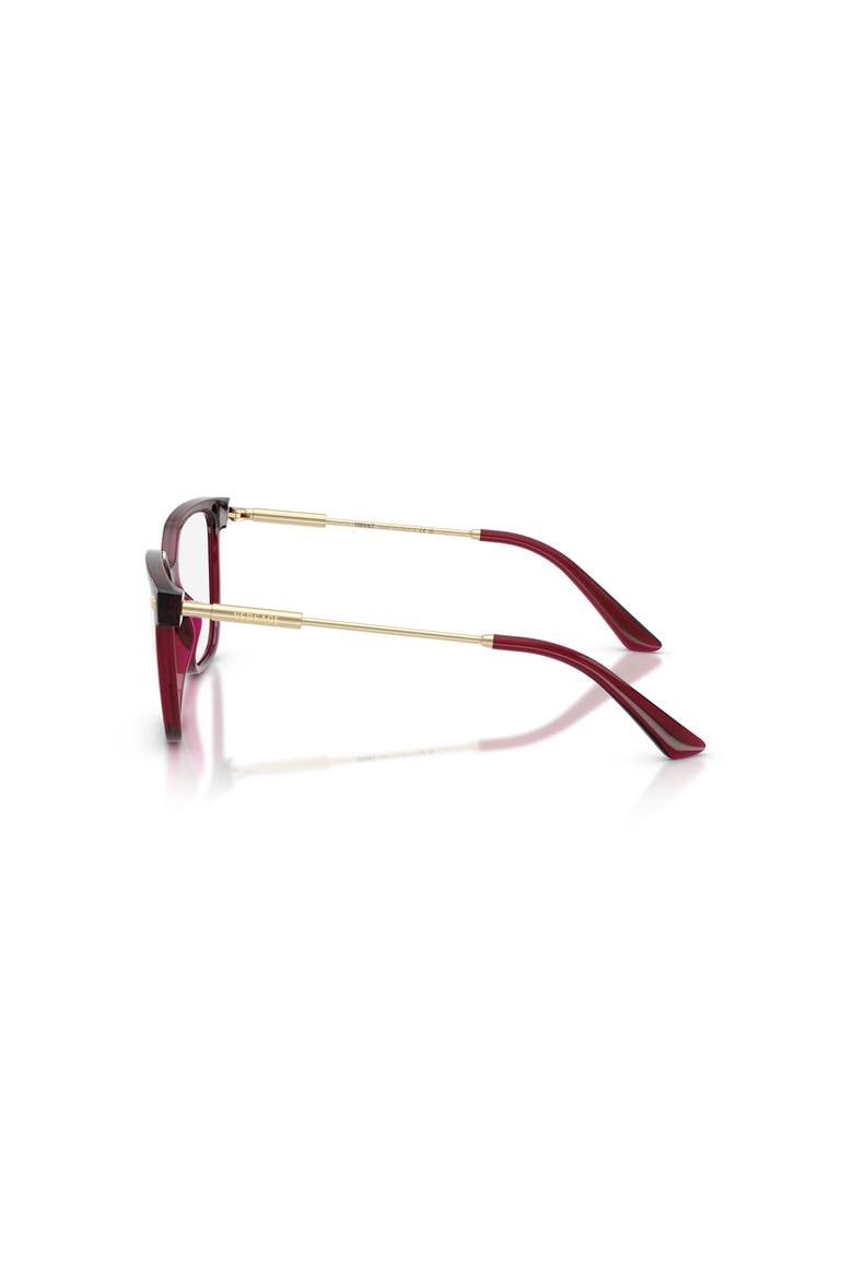 53mm Square optical glasses, Alternate, color, Red