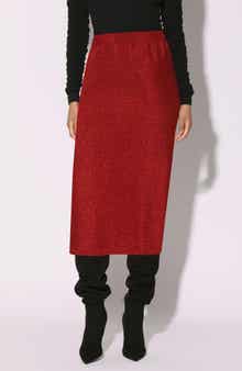 Walter Baker Erica Metallic Midi Skirt