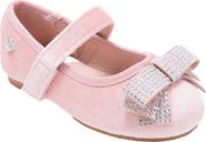 bebe Kids' Embellished Bow Mary Jane Flat