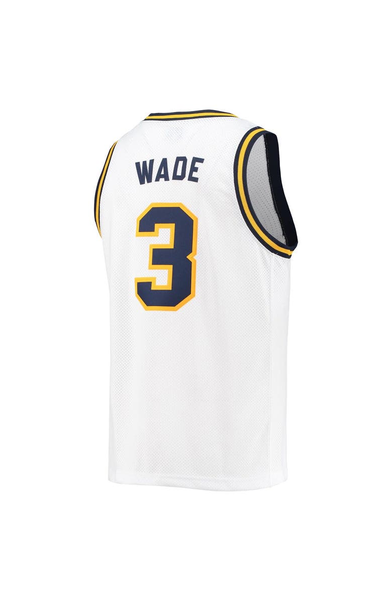Retro Brand Men's Original Retro Brand Dwyane Wade White Marquette Golden Eagles Commemorative Classic Basketball Jersey, Alternate, color,