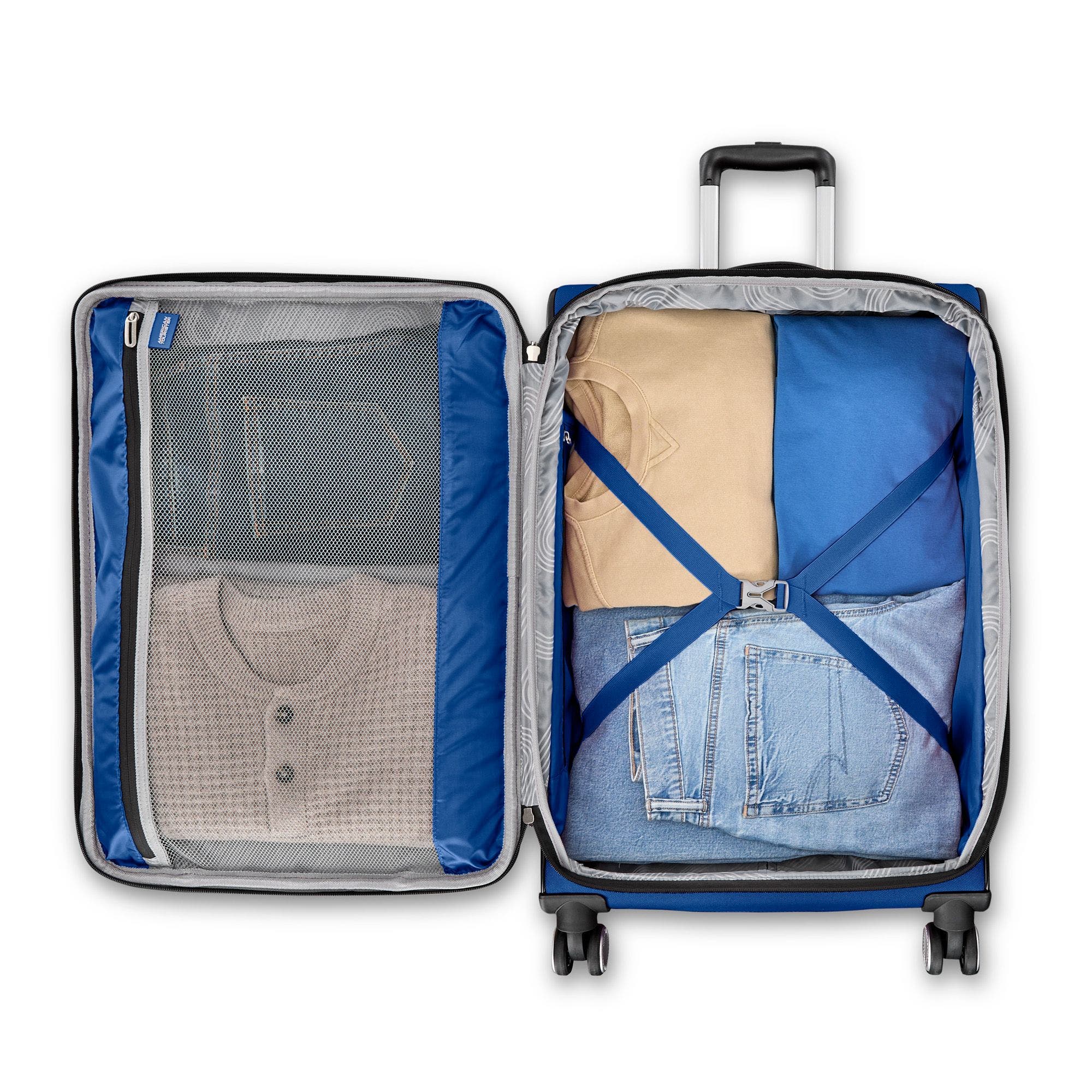 AMERICAN TOURISTER 4 KIX 3.0 Softside 28" Checked Spinner, Alternate, color, Sapphire Blue