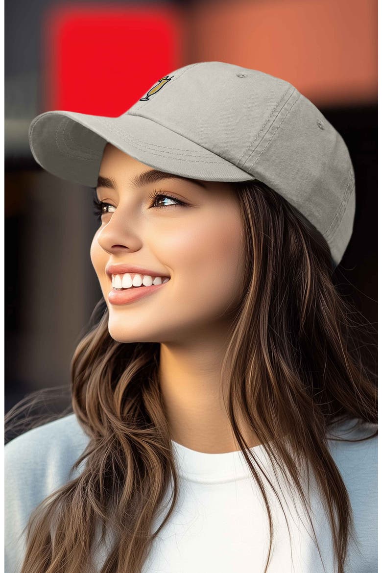 Pina Colada Embroidered Dad Cap, Alternate, color, Washed Stone White