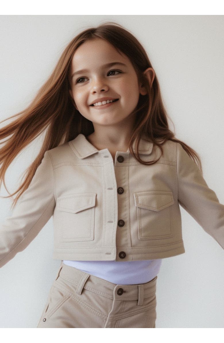 Mayoral Light Twill Jacket, Alternate, color, Sand