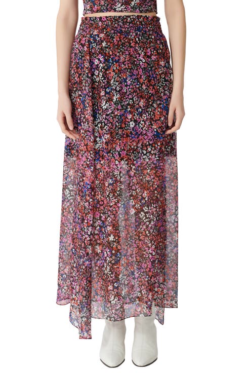 Jehane Floral Silk Maxi Skirt