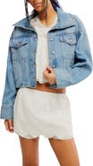 Free People Side to Side Crop Denim Jacket
