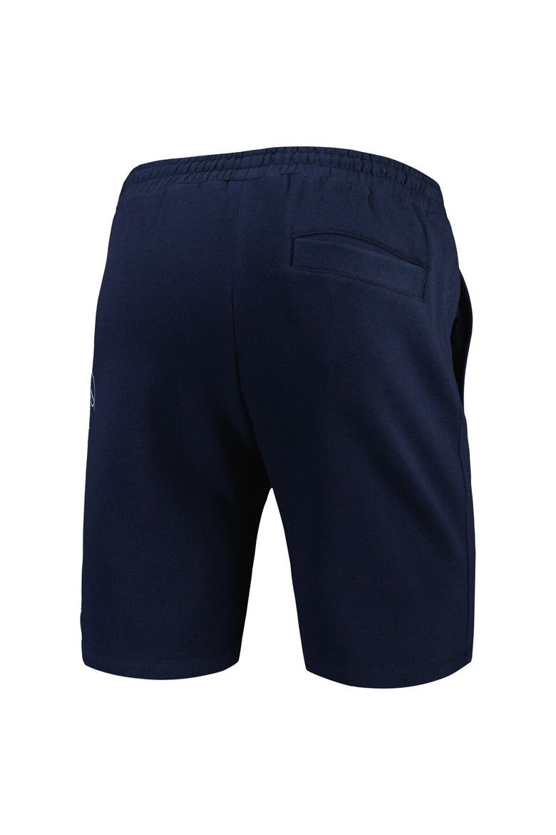 Men's New Era Navy New England Patriots Historic Champs Shorts, Alternate, color, Navy