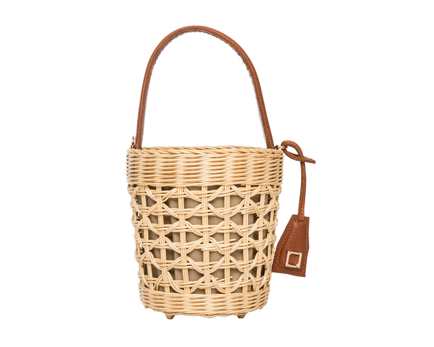 Rafe New York Bianca Bucket Bag, Main, color, Natural / Cognac