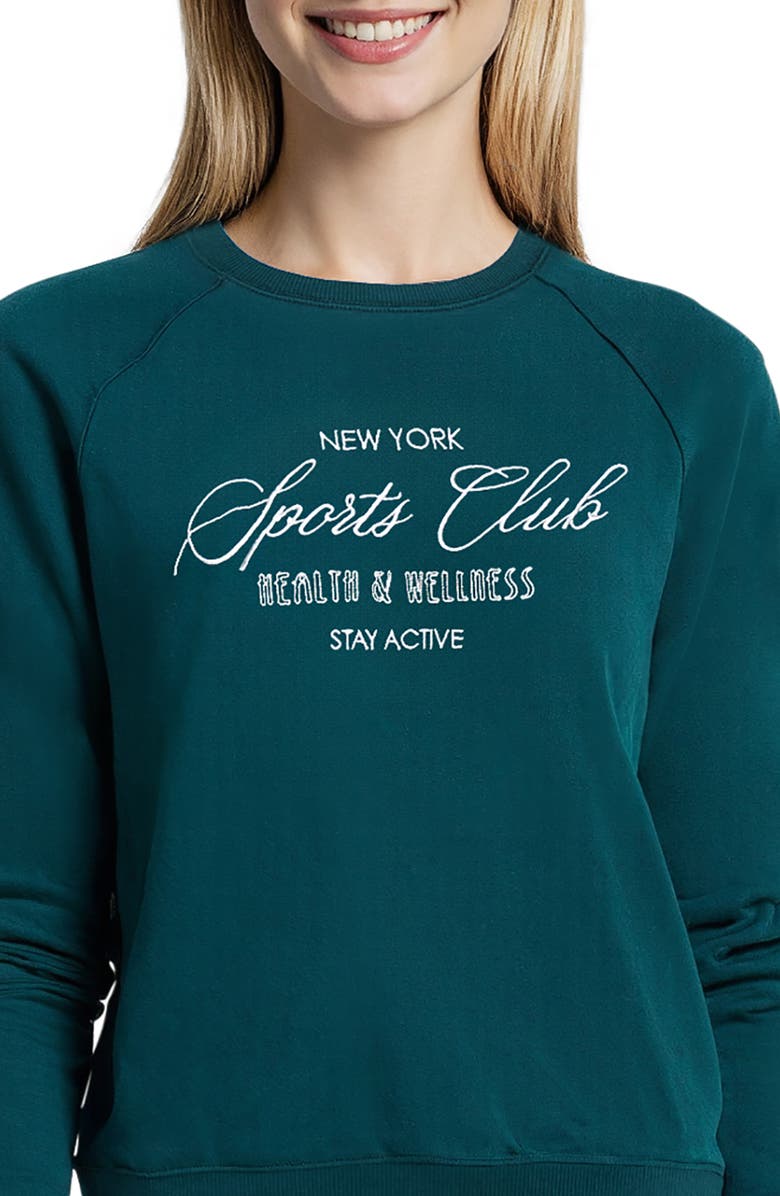 Wildfox Keely NY Sports Club Sweatshirt, Alternate, color, Dark Sea