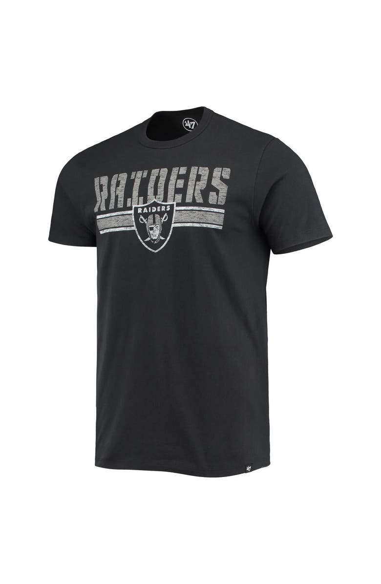 '47 Men's '47 Black Las Vegas Raiders Team Stripe T-Shirt, Alternate, color, 