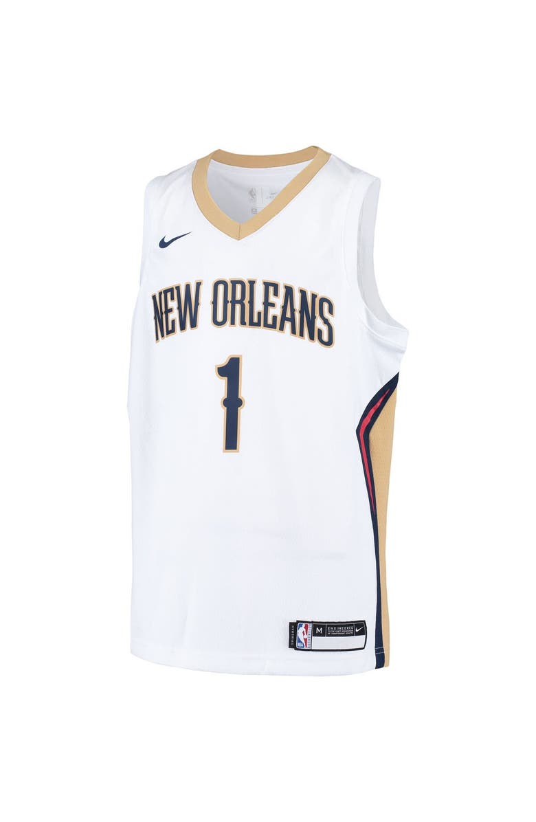 Nike Youth Nike Zion Williamson White New Orleans Pelicans Swingman Player Jersey - Association Edition, Alternate, color, White