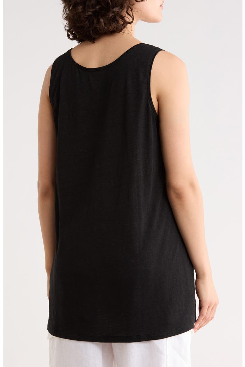Organic Linen Tank, Alternate, color, BLACK