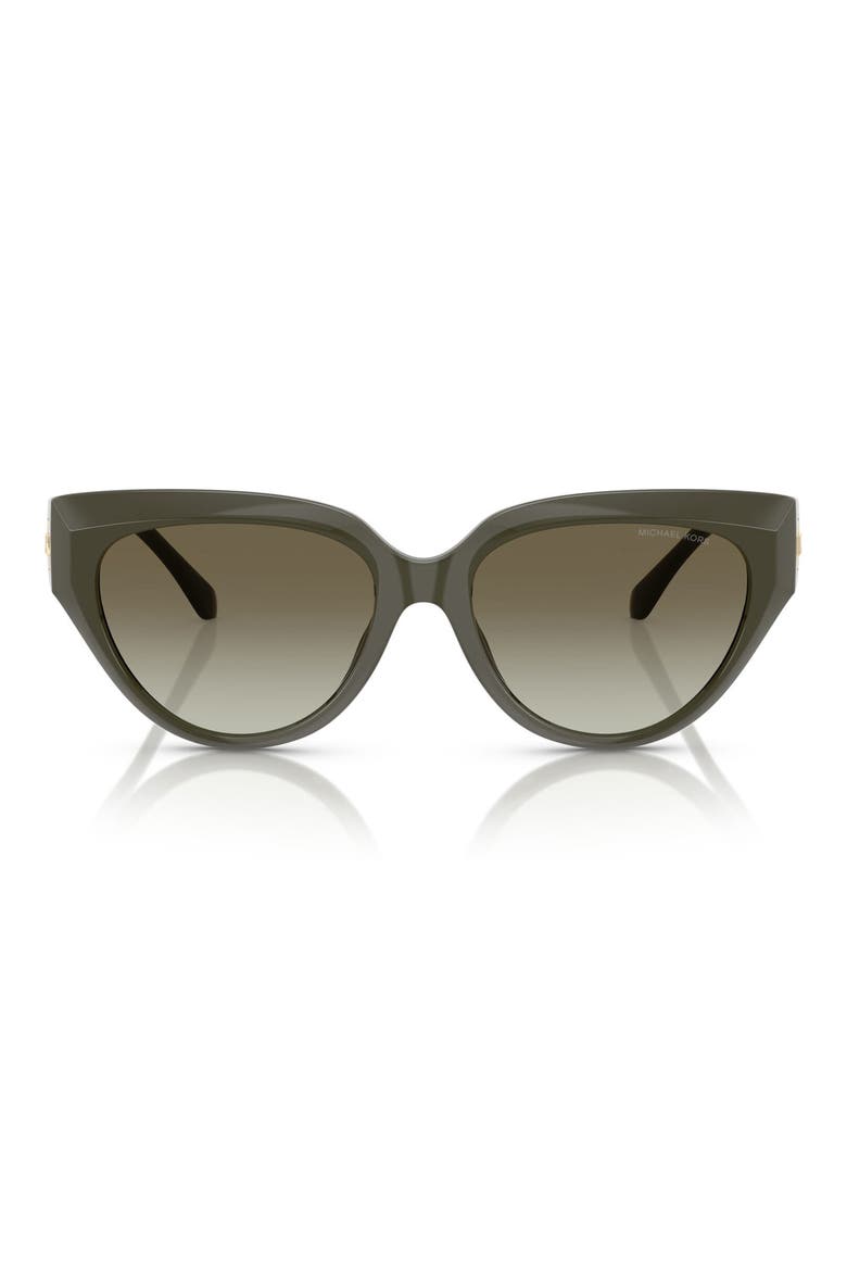 55mm Gradient Cat Eye Sunglasses, Main, color, OLIVE / GREEN