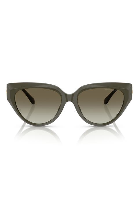 55mm Gradient Cat Eye Sunglasses