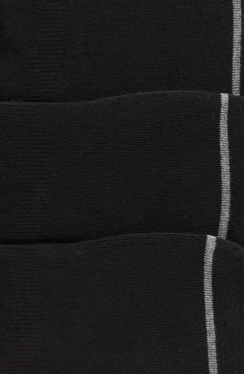 Nordstrom 3-Pack Everyday No Show Socks, Alternate, color, Black