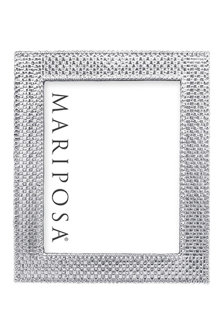 Basket Weave Recycled Aluminum Picture Frame, Alternate, color, SILVER