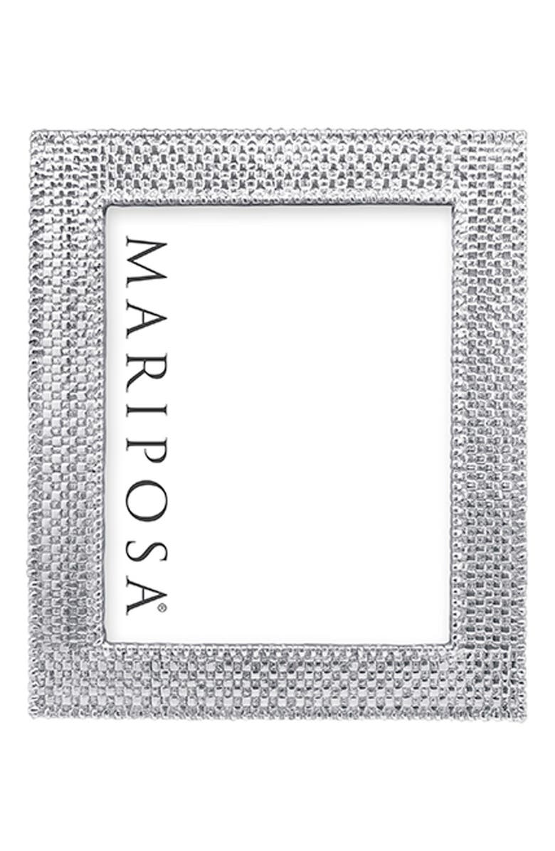 Mariposa Basket Weave Recycled Aluminum Picture Frame, Alternate, color, Silver