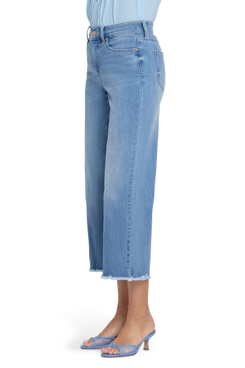 Coco High Waist Fray Hem Relaxed Crop Wide Leg Jeans, Alternate, color, VISTA LAKES