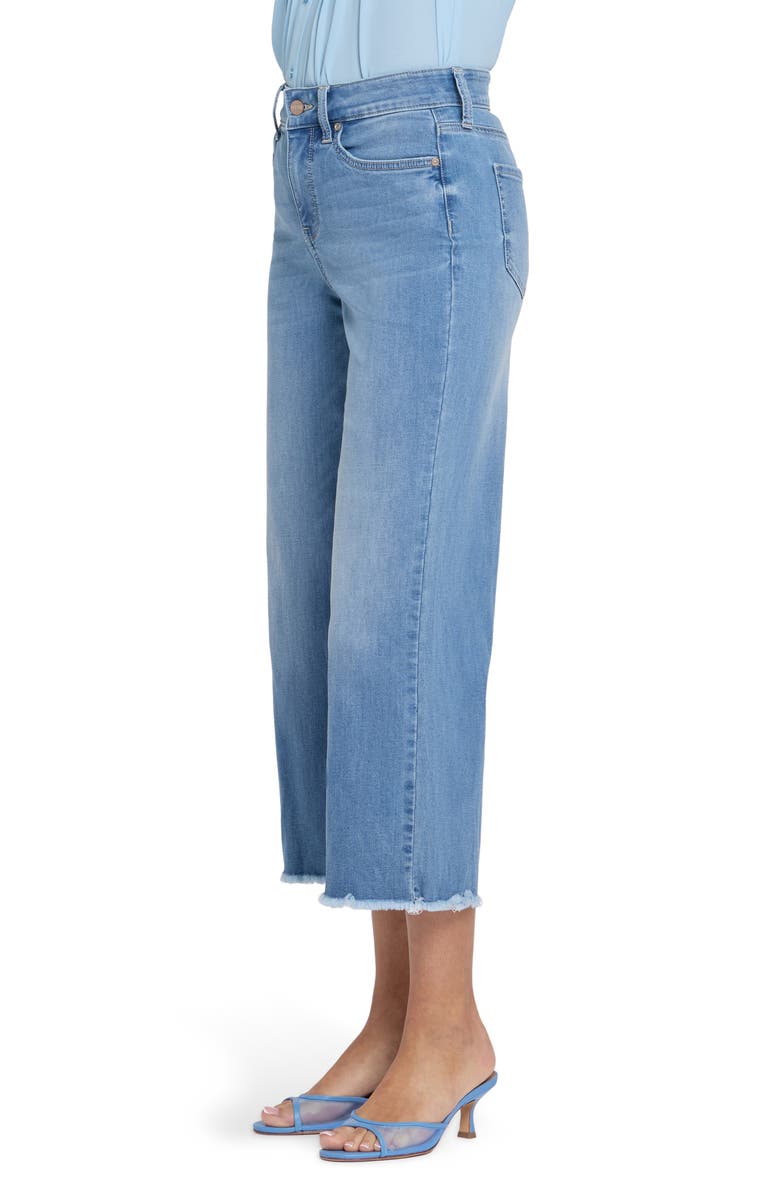 NYDJ Coco High Waist Fray Hem Relaxed Crop Wide Leg Jeans, Alternate, color,