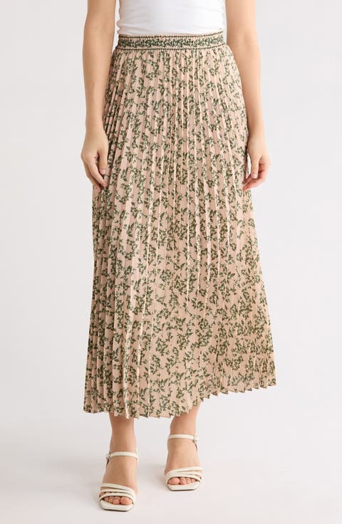 Pleated Maxi Skirt