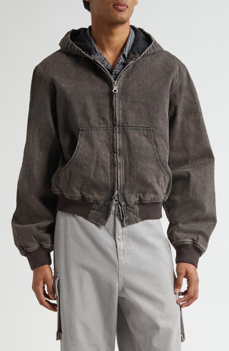 OUR LEGACY Bank Jacket, Main, color, Black Coated Wash