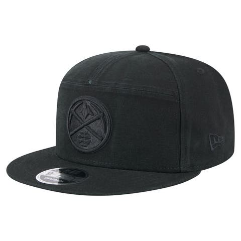 Men's New Era Black Denver Nuggets Adventure Canvas Split Panel 9FIFTY Snapback Hat