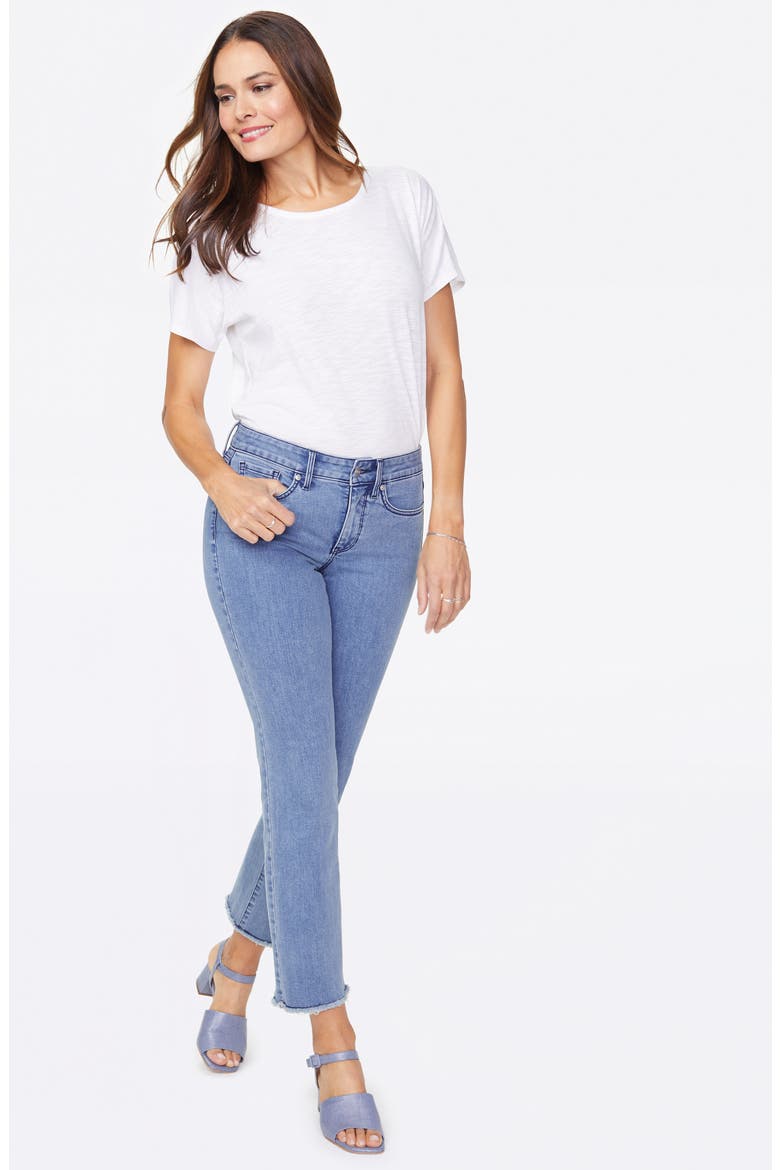 Marilyn Raw Hem Ankle Jeans, Alternate, color, DELRAY