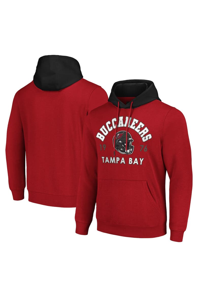 Men's G-III Sports by Carl Banks Red Tampa Bay Buccaneers Colorblock Pullover Hoodie, Main, color, Red