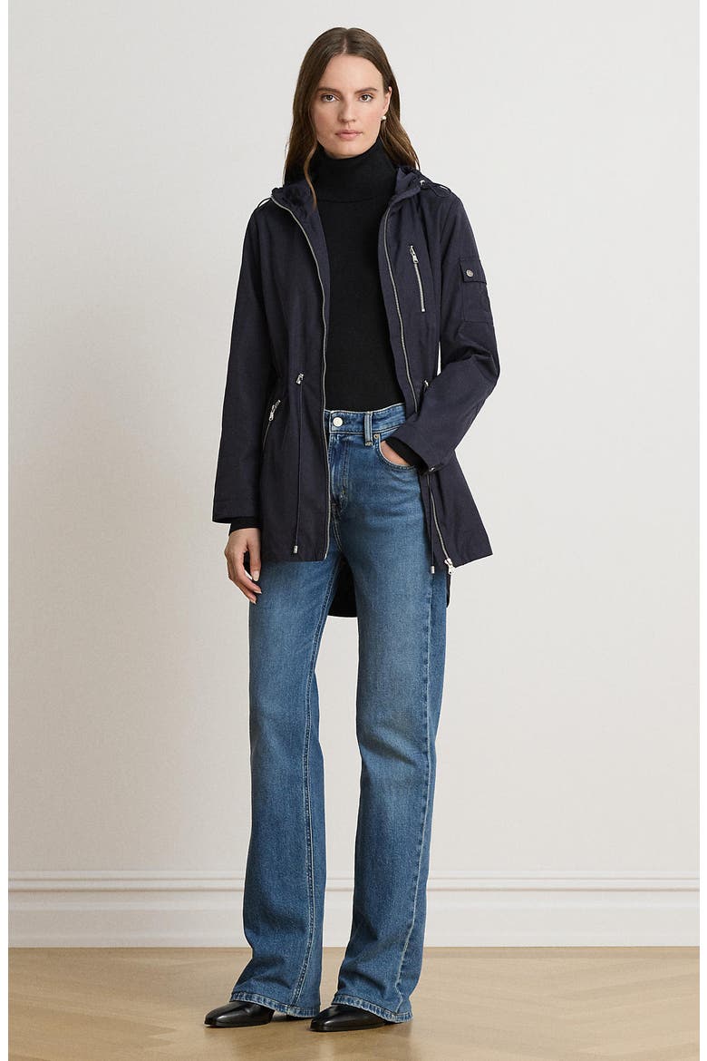 Hooded Zip Anorak, Alternate, color, NAVY