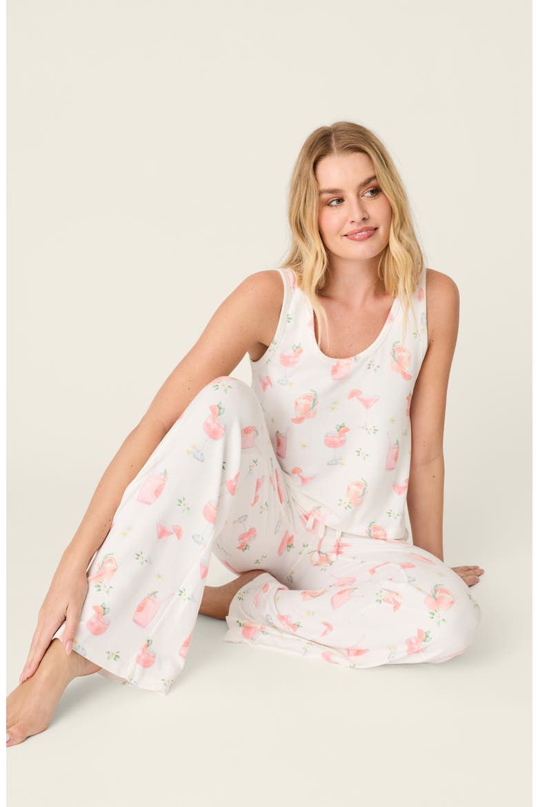 Paloma Mama Jersey Pajamas, Alternate, color, IVORY