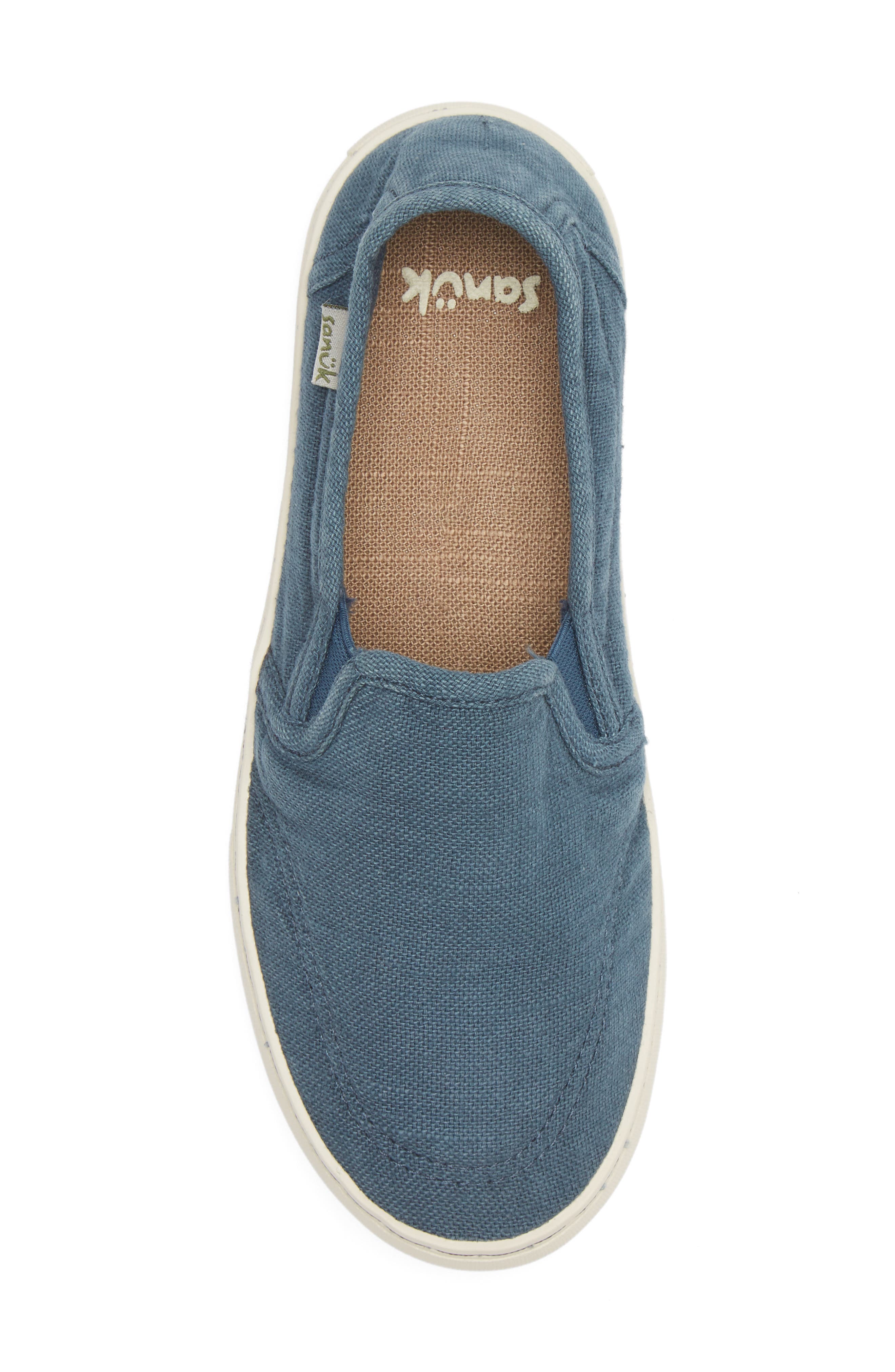 Sanuk Avery Hemp Slip-On Sneaker, Alternate, color, Blue