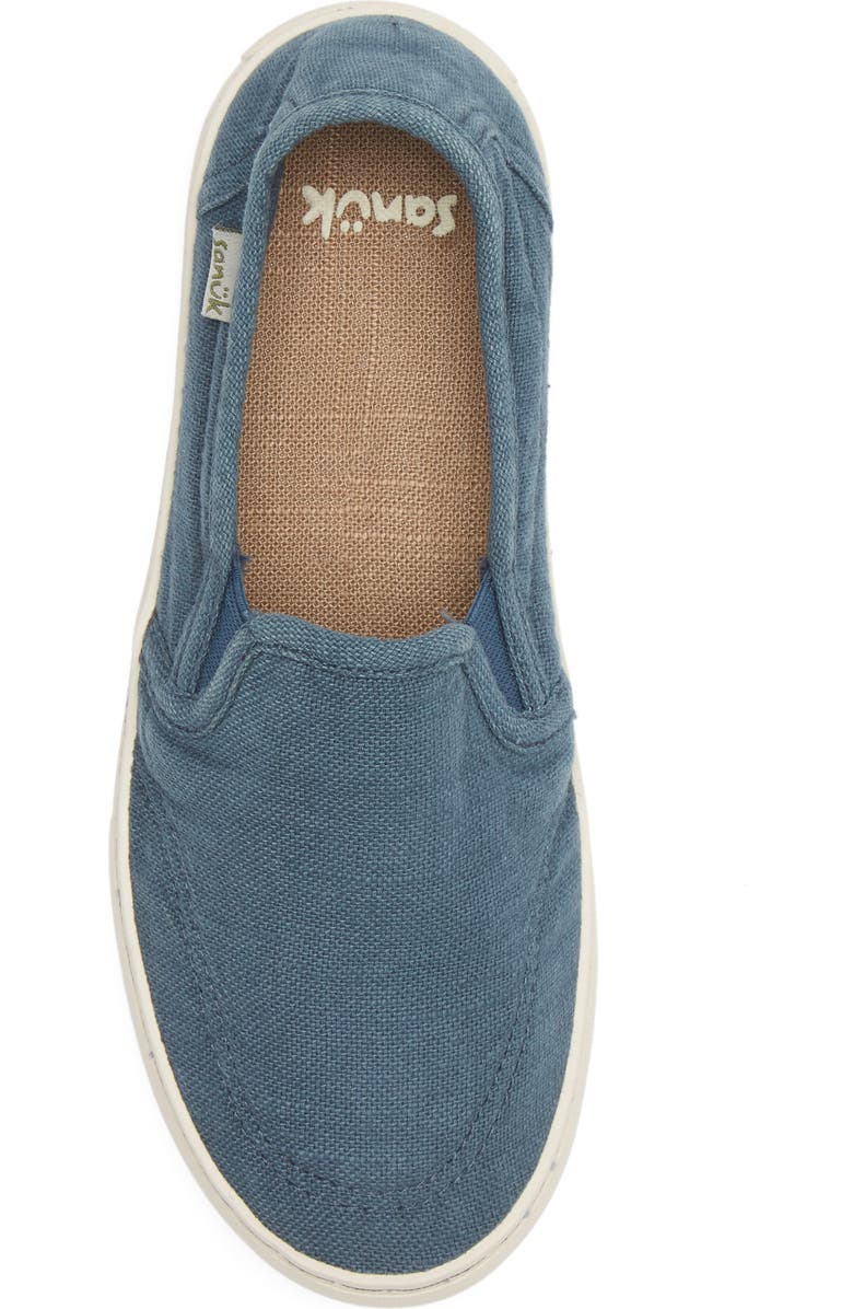 Sanuk Avery Hemp Slip-On Sneaker, Alternate, color, Blue