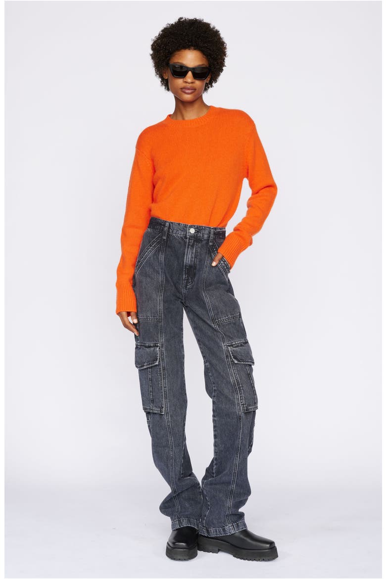 High Waist Utility Straight Leg Jeans, Alternate, color, ASTRAY