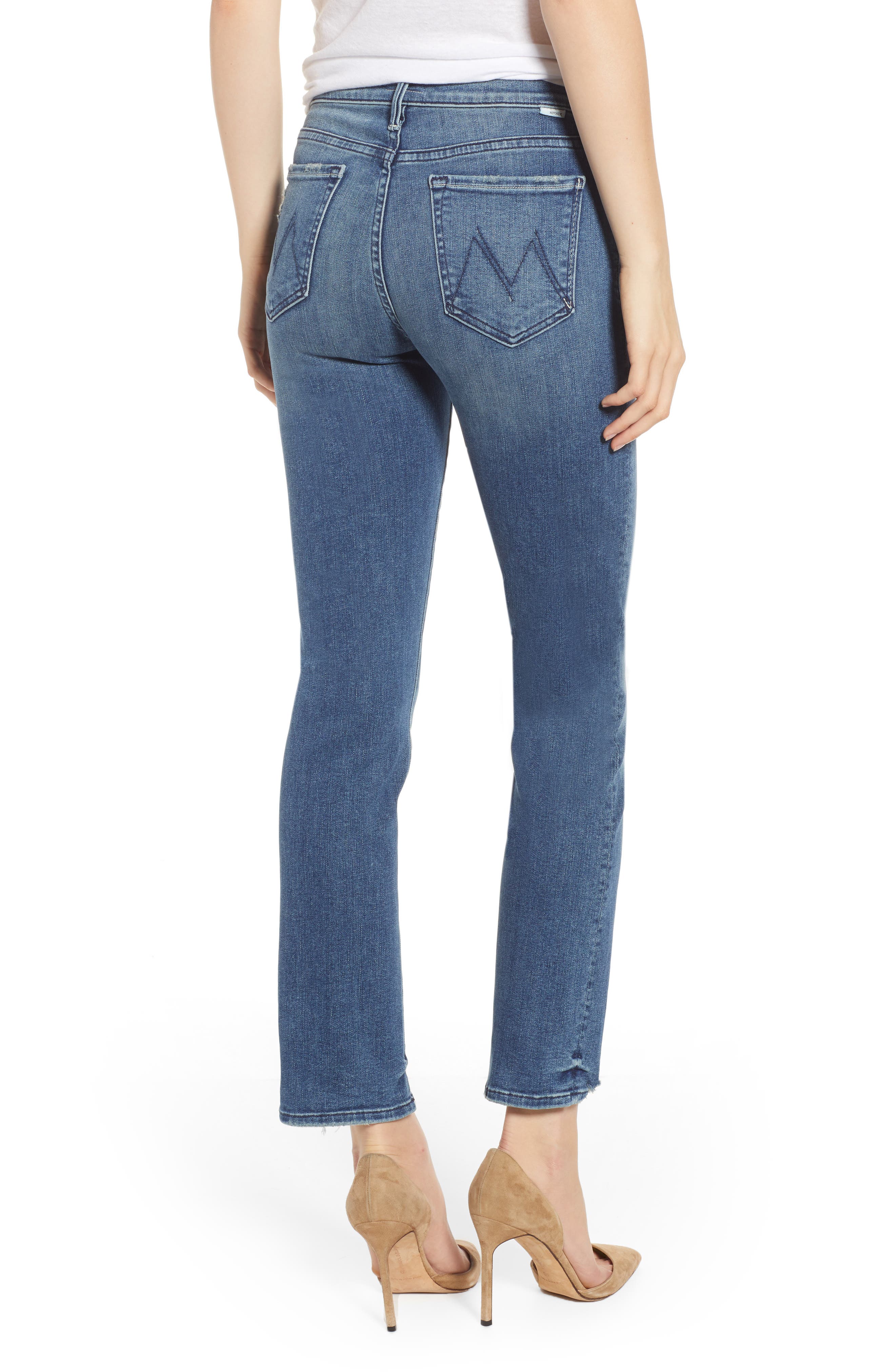 MOTHER The Rascal Ankle Chew Straight Leg Jeans (Women) | Nordstrom