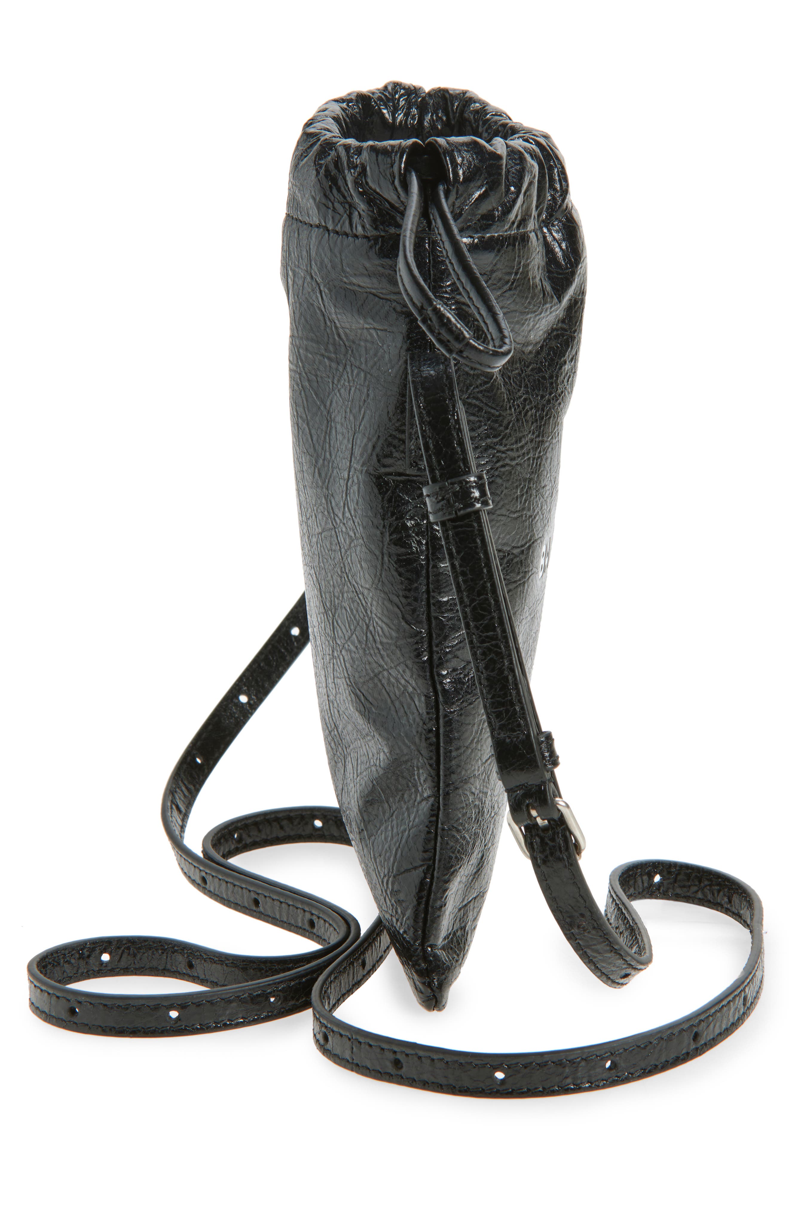 Balenciaga Shopper Phone Holder, Alternate, color, 1090 Black/ L White