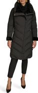 Donna Karan New York Water Resistant Chevron Down Puffer Coat