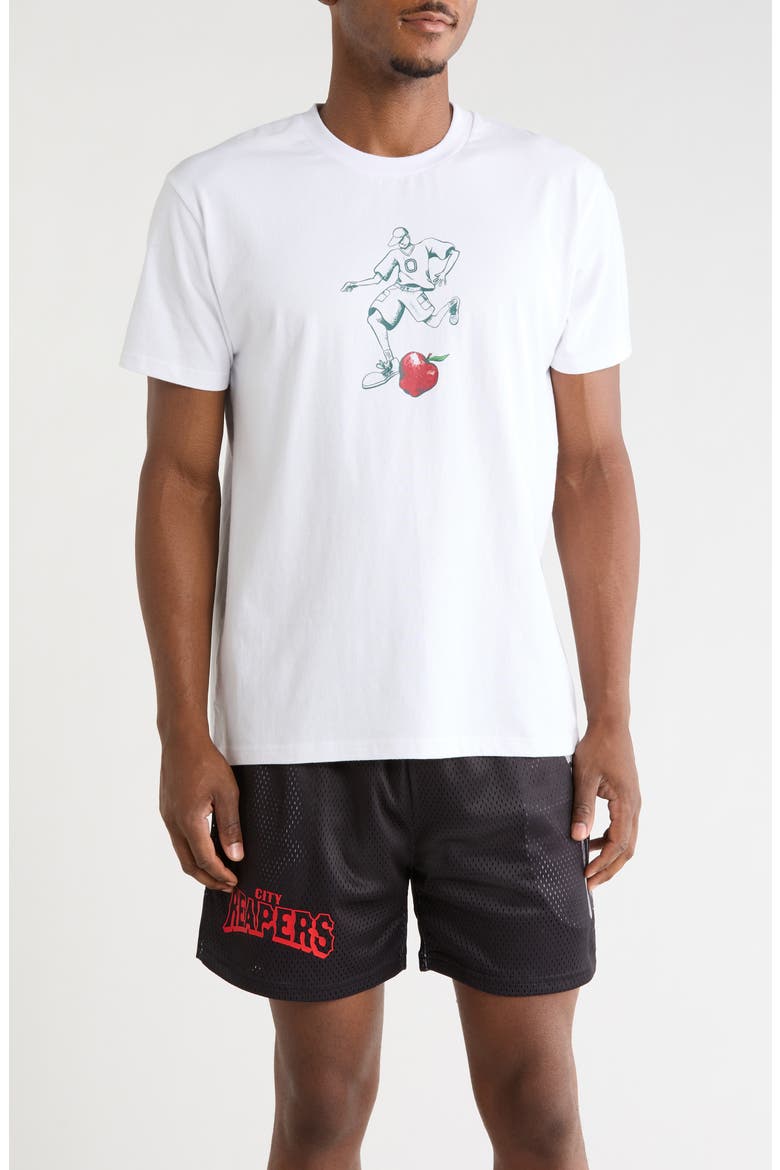 New York Market Graphic Tee, Main, color, WHITE