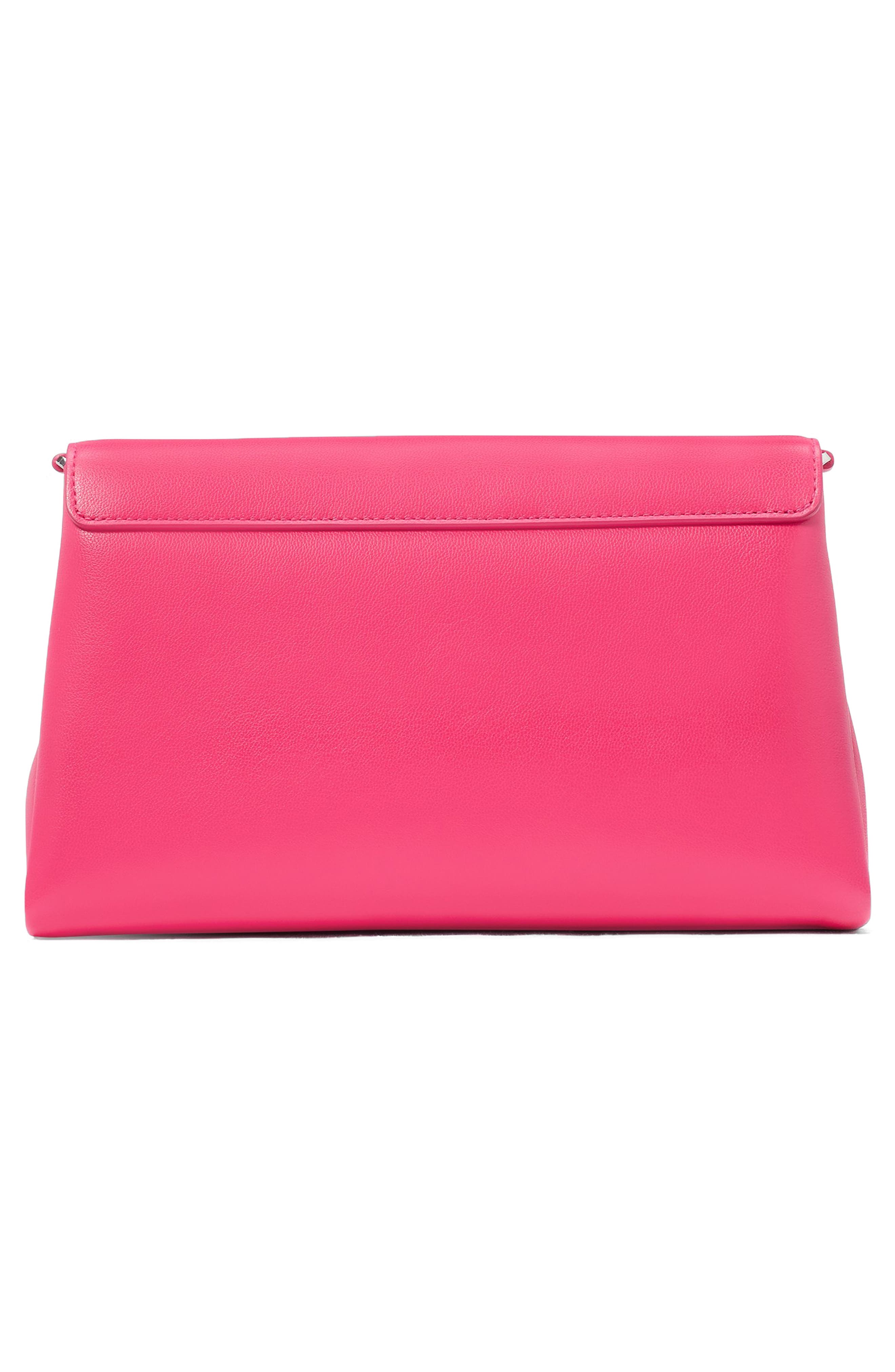 grace embellished lock leather crossbody bag, Alternate, color, ROSEHIP