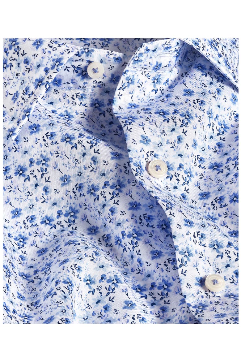 Print Button-Up Shirt, Alternate, color, WHITE/ LILAC
