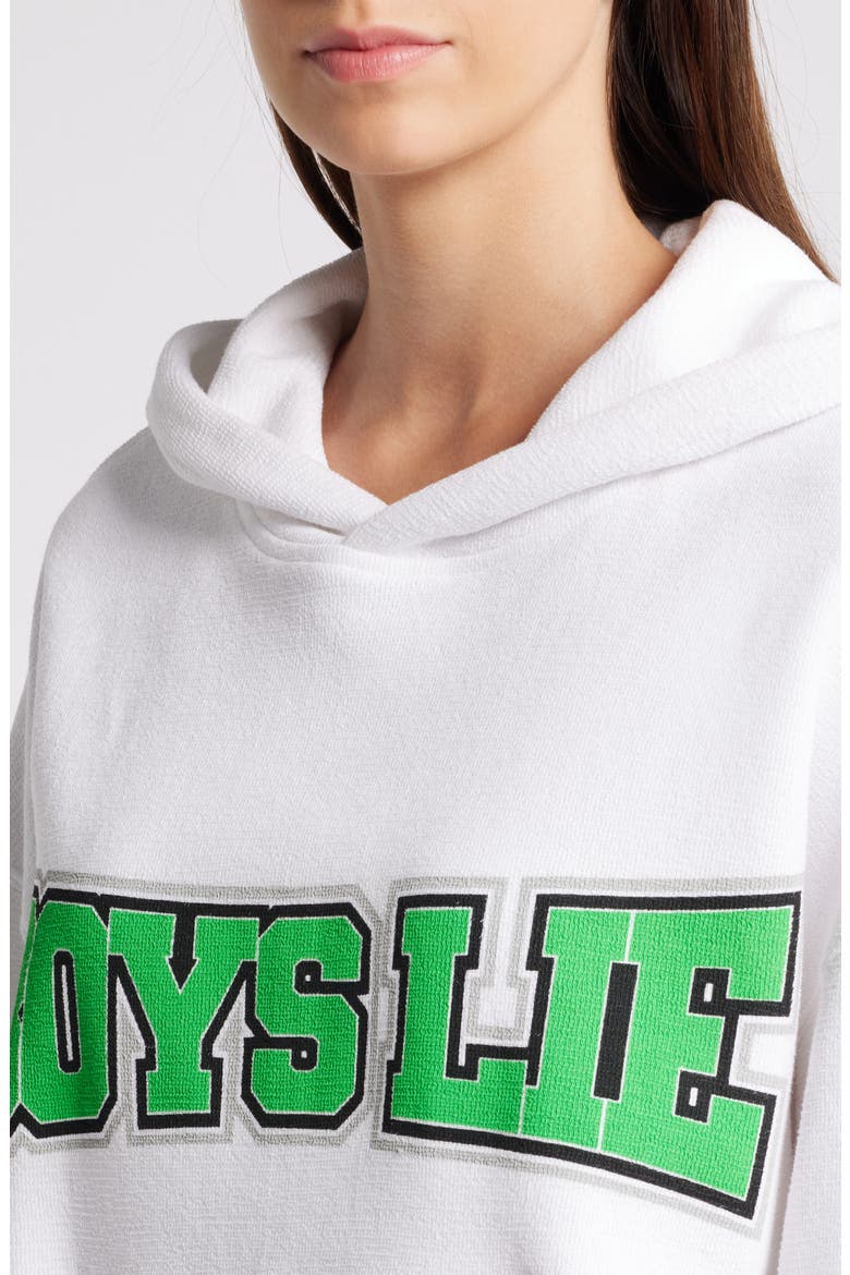 Don't Fumble Racer Cotton Graphic Sweatshirt, Alternate, color, WHITE