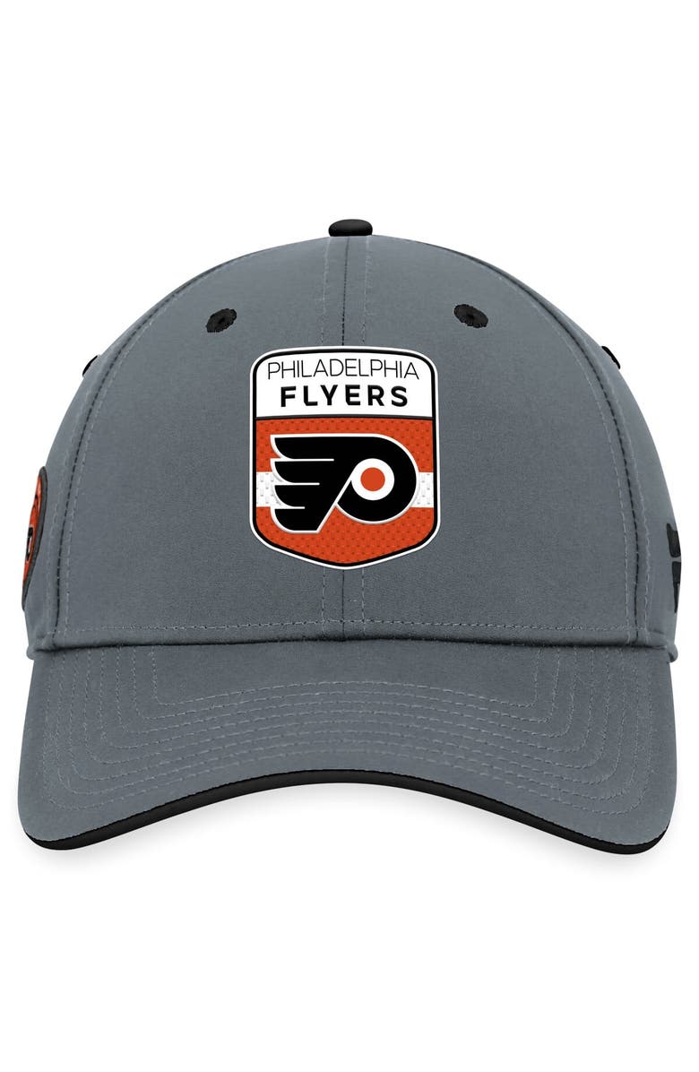 FANATICS Men's Fanatics Branded  Gray Philadelphia Flyers Authentic Pro Home Ice Flex Hat, Alternate, color, 