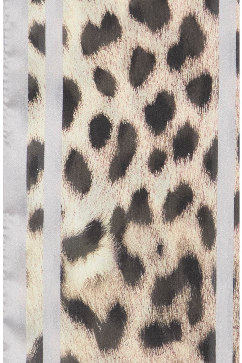 Leopard Print Slim Scarf, Alternate, color, SNOW LEOPARD
