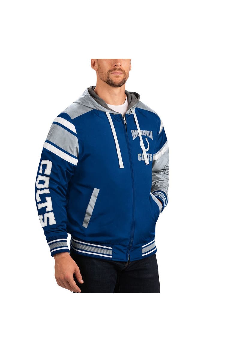 Men's G-III Sports by Carl Banks Royal/Gray Indianapolis Colts Extreme Full Back Reversible Hoodie Full-Zip Jacket, Alternate, color, Royal