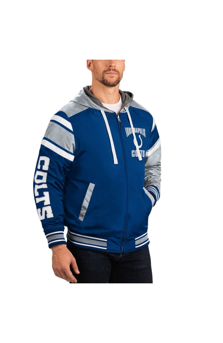 G-III SPORTS BY CARL BANKS Men's G-III Sports by Carl Banks Royal/Gray Indianapolis Colts Extreme Full Back Reversible Hoodie Full-Zip Jacket, Alternate, color, Royal