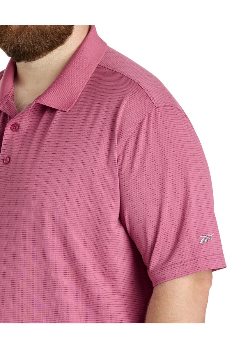 Reebok Big & Tall Golf Speedwick Stripe Polo Shirt, Alternate, color, Studio Pink