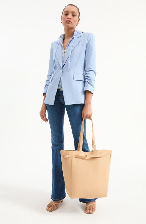 Shop Veronica Beard Dash Leather Tote In Sand