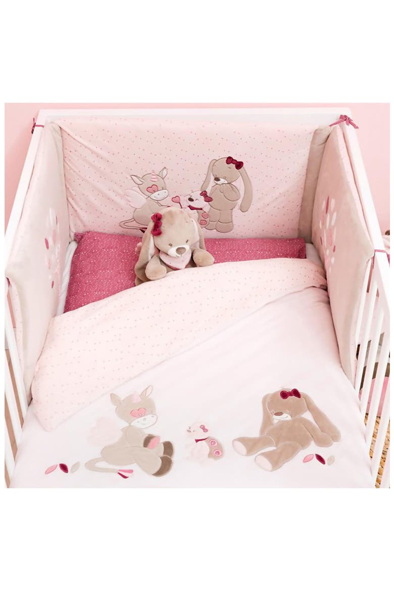 Cuddly Nina the Rabbit Stuffed Animal, Alternate, color, PINK/ BROWN