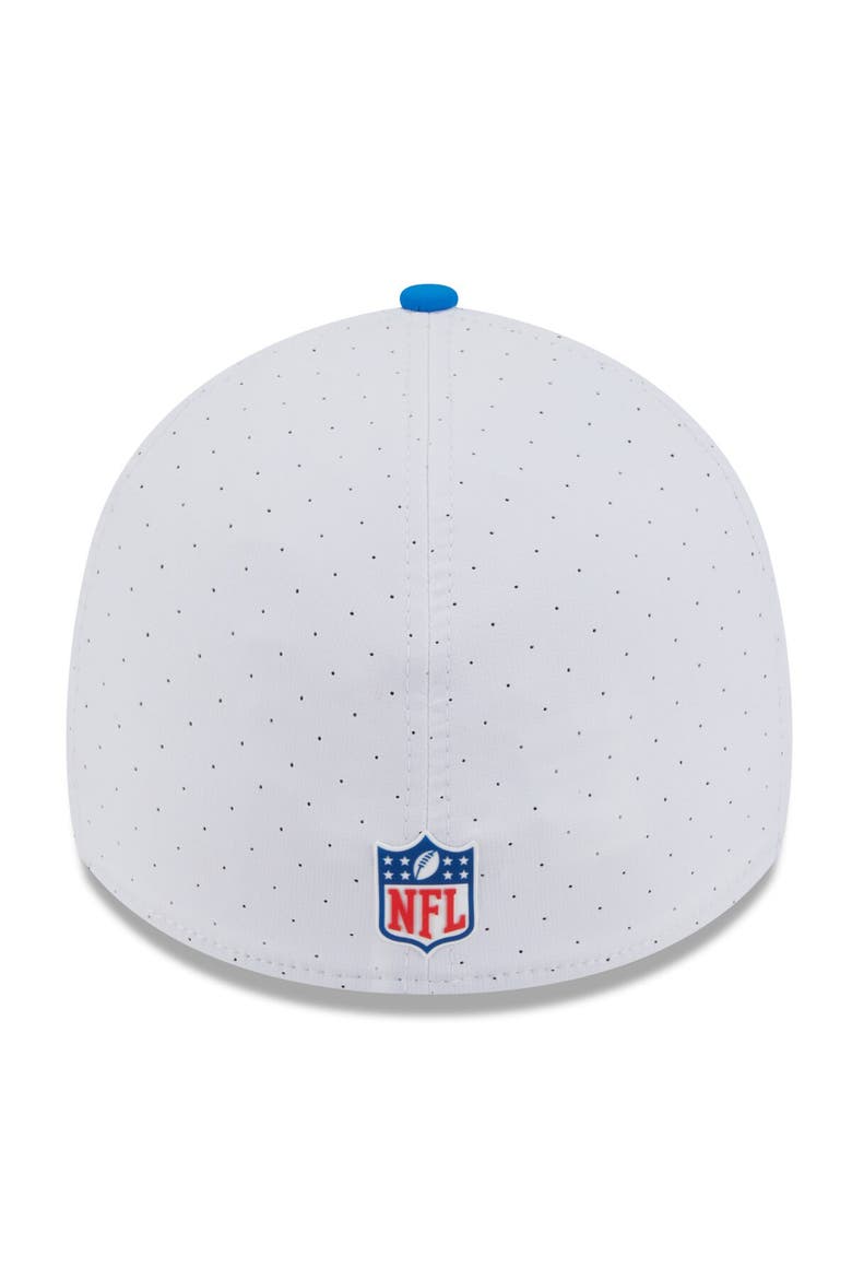 Men's New Era  White/Blue Detroit Lions 2025 NFL Training Camp Throwback Logo 39THIRTY Flex Hat, Alternate, color, White